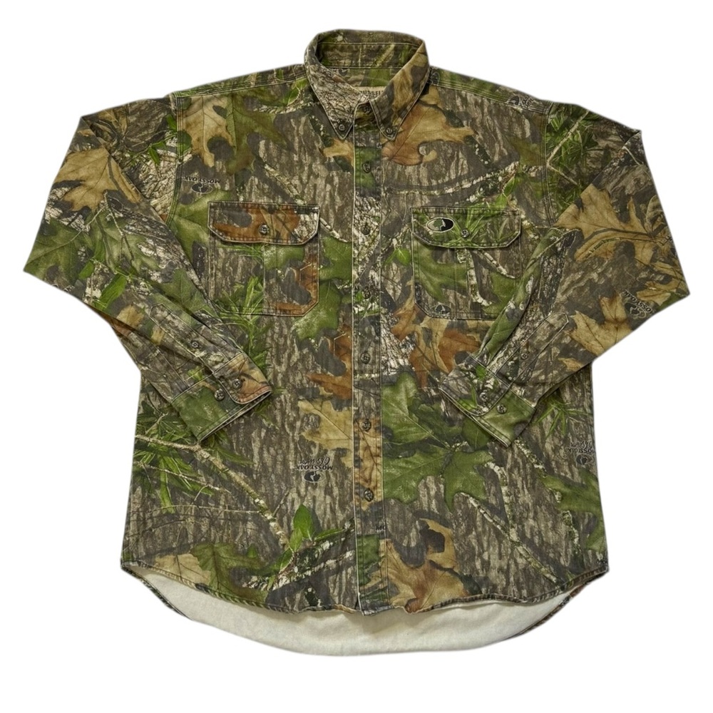 Russell Outdoors Green and Brown Camouflage Shirt Jacket